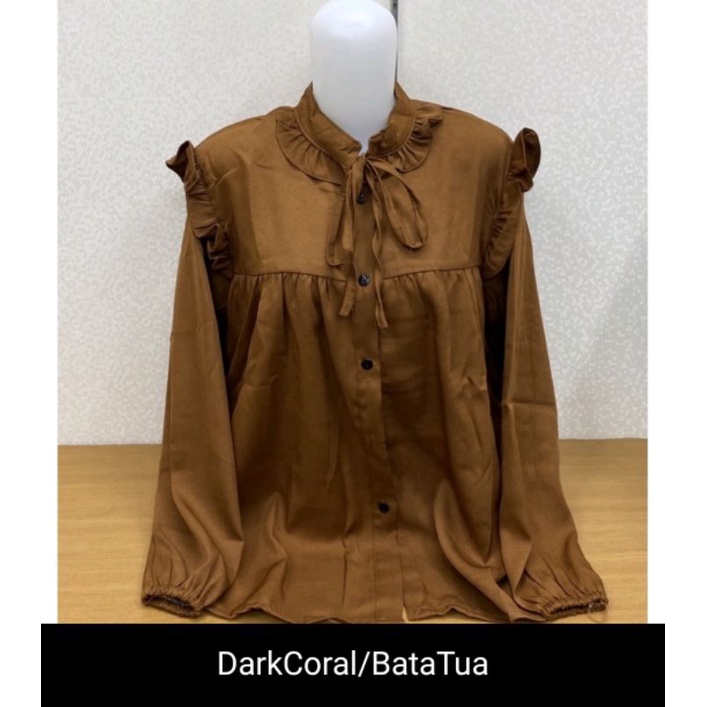 BLOUSE KOREA -BLOUSE SHANGHAI RUMBAI TALI - ATASAN WANITA - PAKAIAN