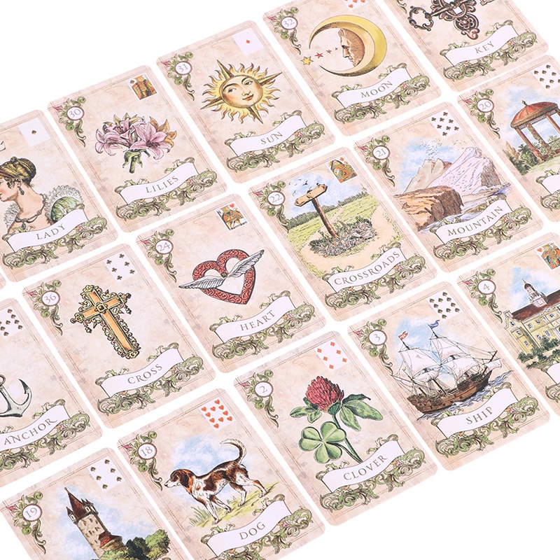 &lt; E2id &amp; &gt; Lenormand Oracle Card Tarot Untuk Pesta