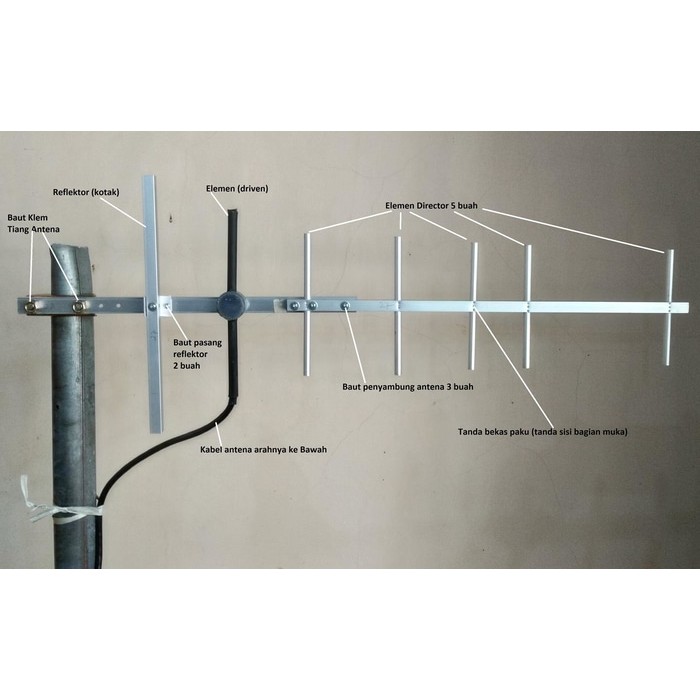 antena yagi 4G 7el pigtail ganda crc9 frek 800-900mhz for E3276, E3372, K4510