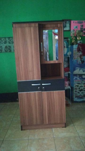 Lemari Pakaian 2 Pintu Dengan Meja Rias Cermin Tanpa Kursi Lpt 014 By Lunar