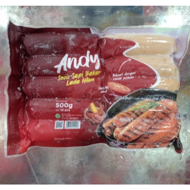 

Andy Sosis Sapi Bakar Lada Hitam isi 10 Pcs