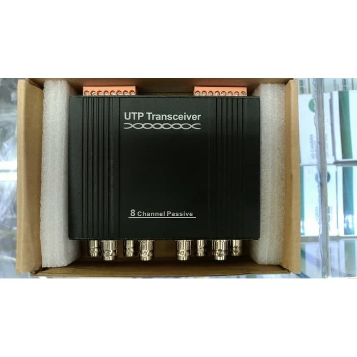 Video Balun Passive 8 Channel utp transceiver silver twisted pairs cctv