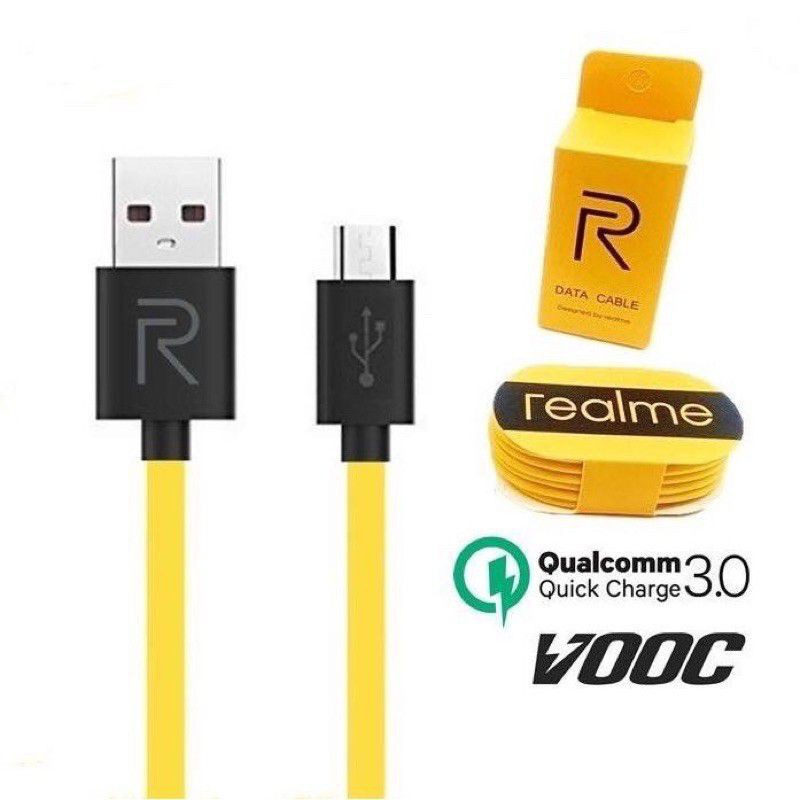 Kabel Data Realme Vooc 3.0 Micro Usb &amp; Type C Kualitas Bagus