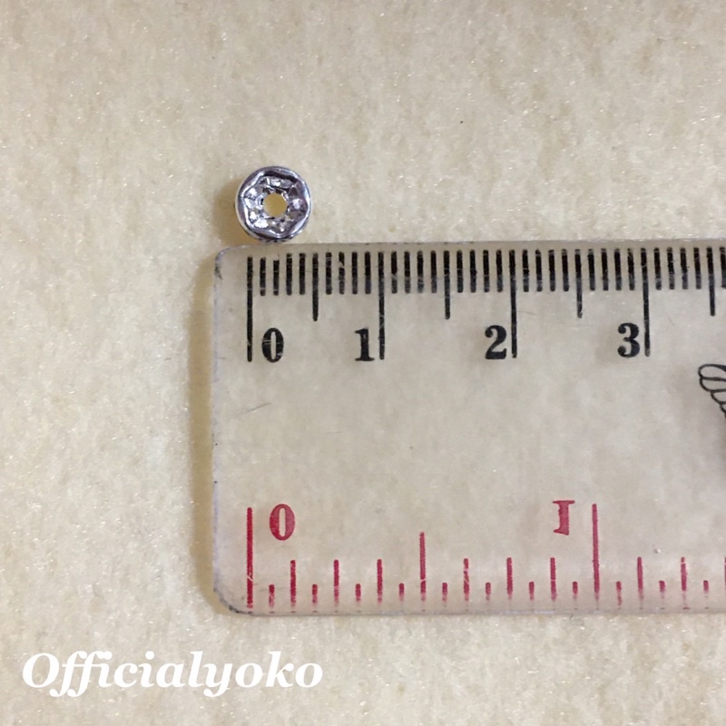 Manik Pembatas / Spacer Silver Emas 6mm 8mm (20pcs)