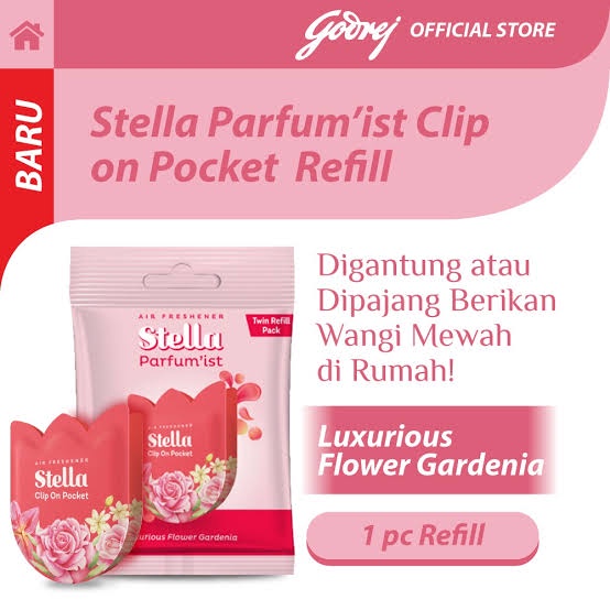 STELLA PARFUMIST CLIP ON POCKET SET 14gr - Pengharum Ruangan Pink Flower