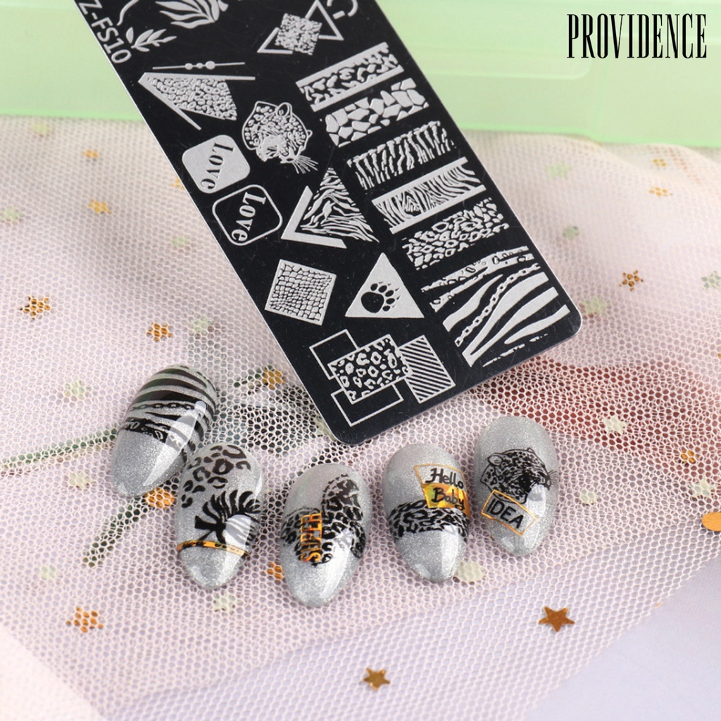 Providence Plat Stempel Kuku Motif Print Bunga Anti Karat Untuk Nail Art Wanita