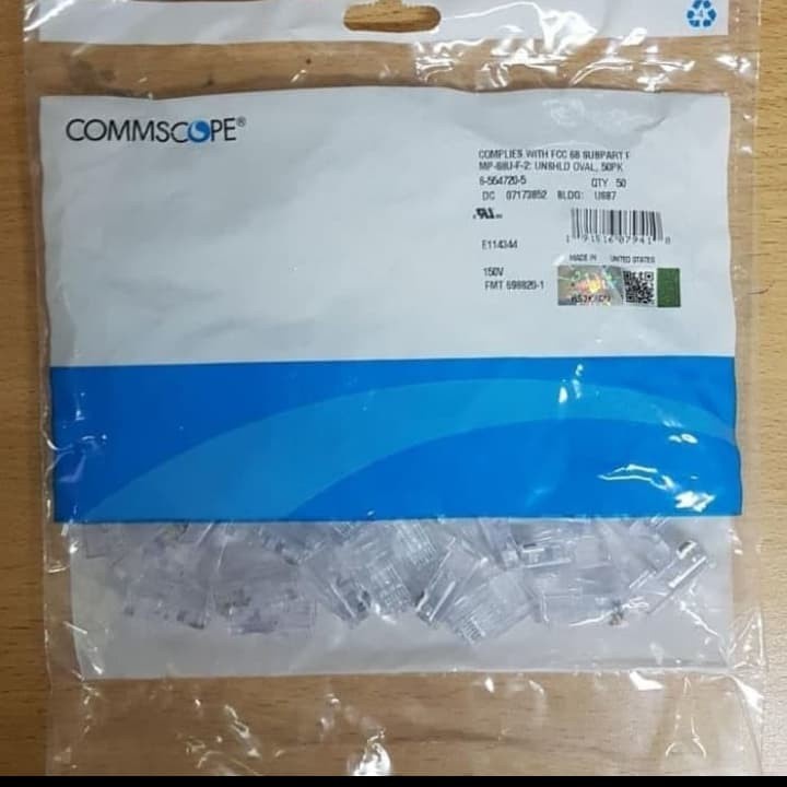 Connector RJ45 CAT 5e AMP COMMSCOPE / pax | ORIGINAL cat5 cat 5