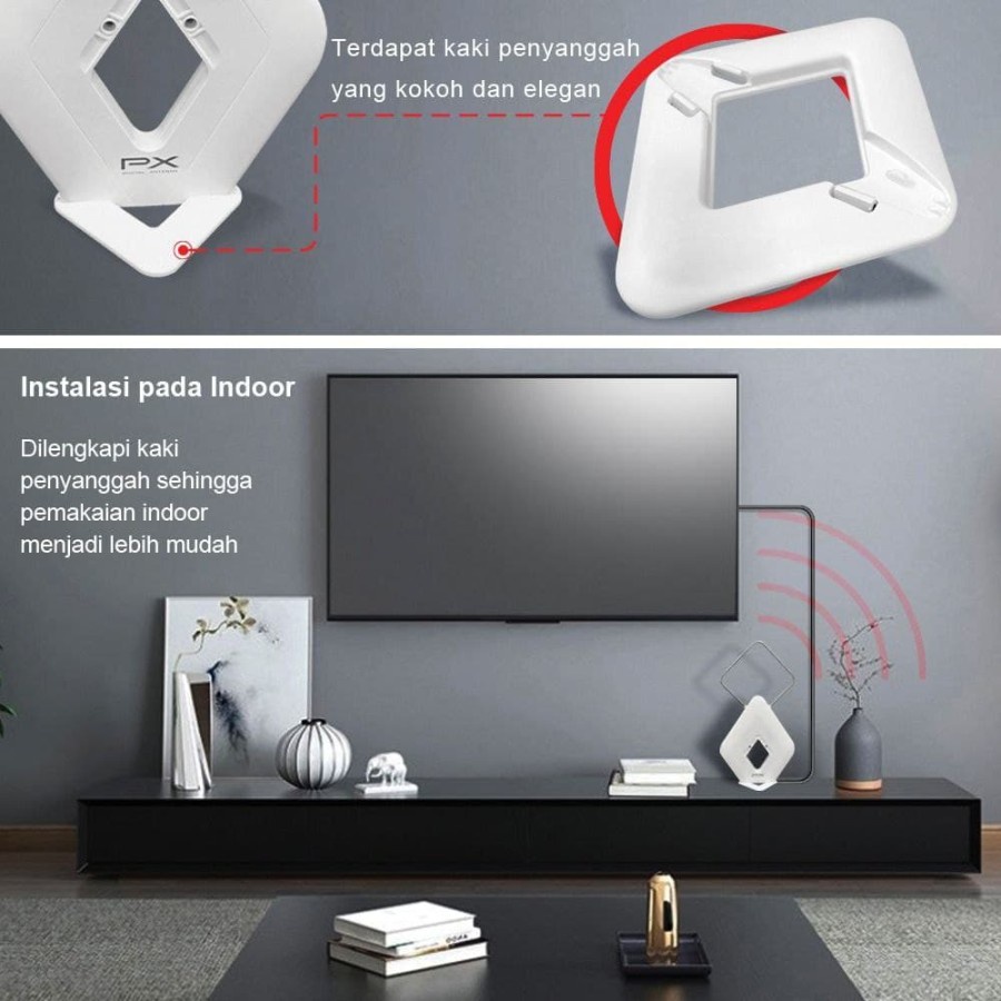 PX HDA-2000/2000B Antena TV Digital Analog Indoor/Outdoor - Garansi PX