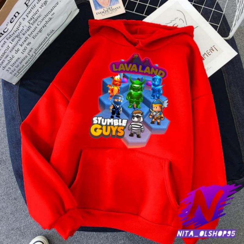 Hoodie lava land sweater Hoodie anak stumble guys lava land