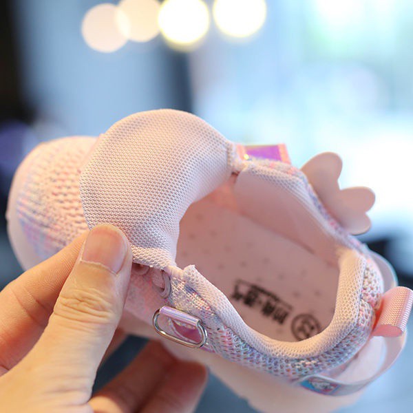 LittleAaron BUNNY VEVEY Sepatu Sneakers Breathable Dengan Lampu LED Sport Termurah Sendal Bayi Anak Cewek Cowok