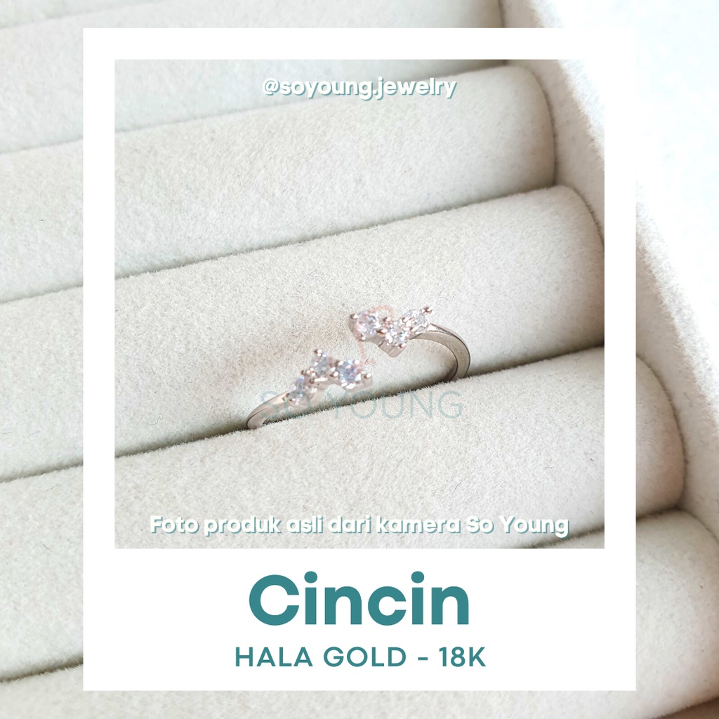 Cincin Hala Gold Kerlip Vol. 3 Collection RI210487 White Kadar 18K