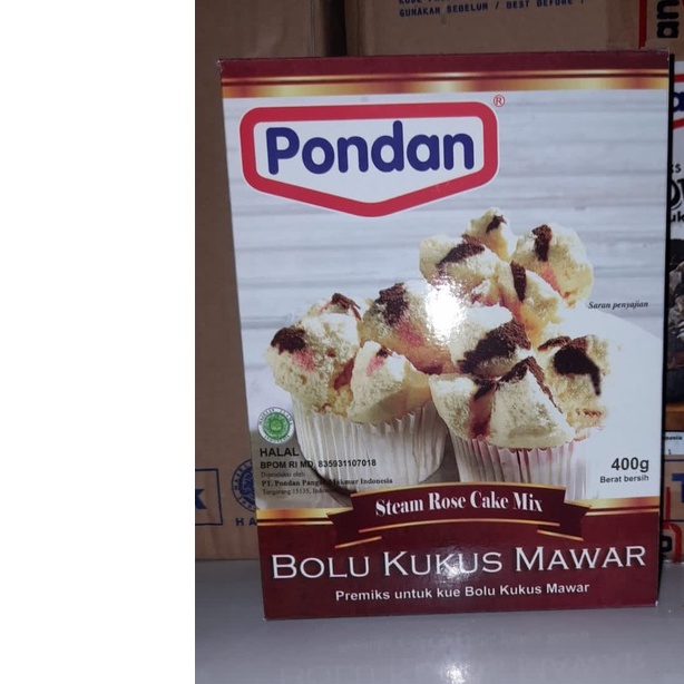 

Pondan Bolu kukus mawar 400g premix instan