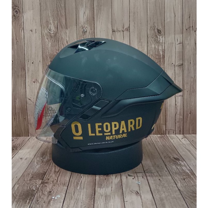 HELM RSV SV300 BLACK DOFF PAKET GANTENG LEOPARAD VISOR IRIDIUM - SPOILER 3D-5