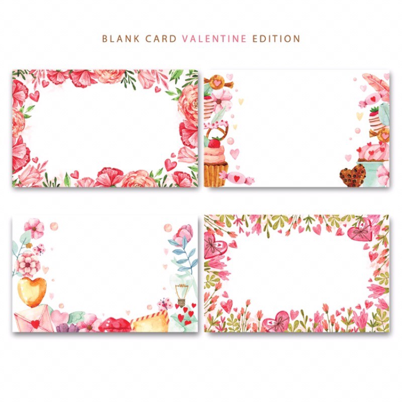 

KARTU UCAPAN KOSONG VALENTINE LOVE CARD BLANK CARD GREETING CARD HANG TAG COUPLE BUNGA HAMPERS k16