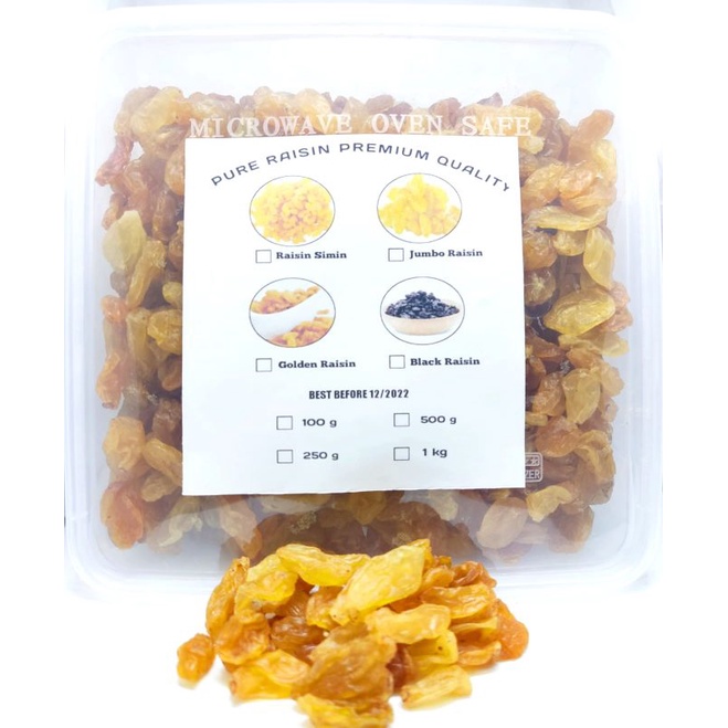 

Kismis Raisin Semi Jumbo Asam-Manis Premium 1kg