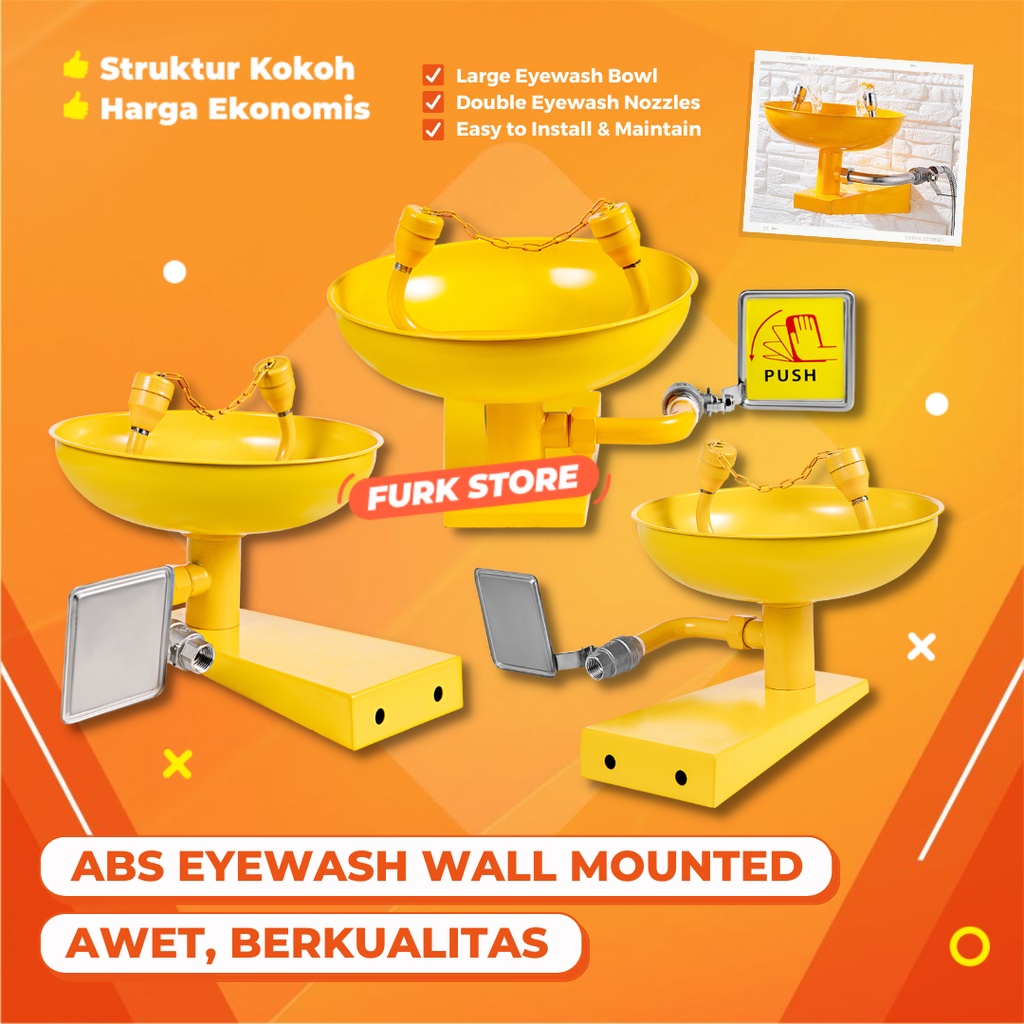 Jual Eyewash ABS Wall Mounted, Emergency Eyewash Station, Safety Wall