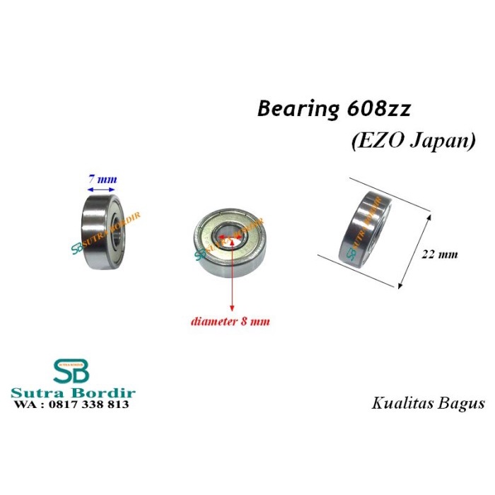 Bearing 608Zz Ezo Jepang Bearing 608Z Bearing Japan Ezo Kualitas Bagus #98