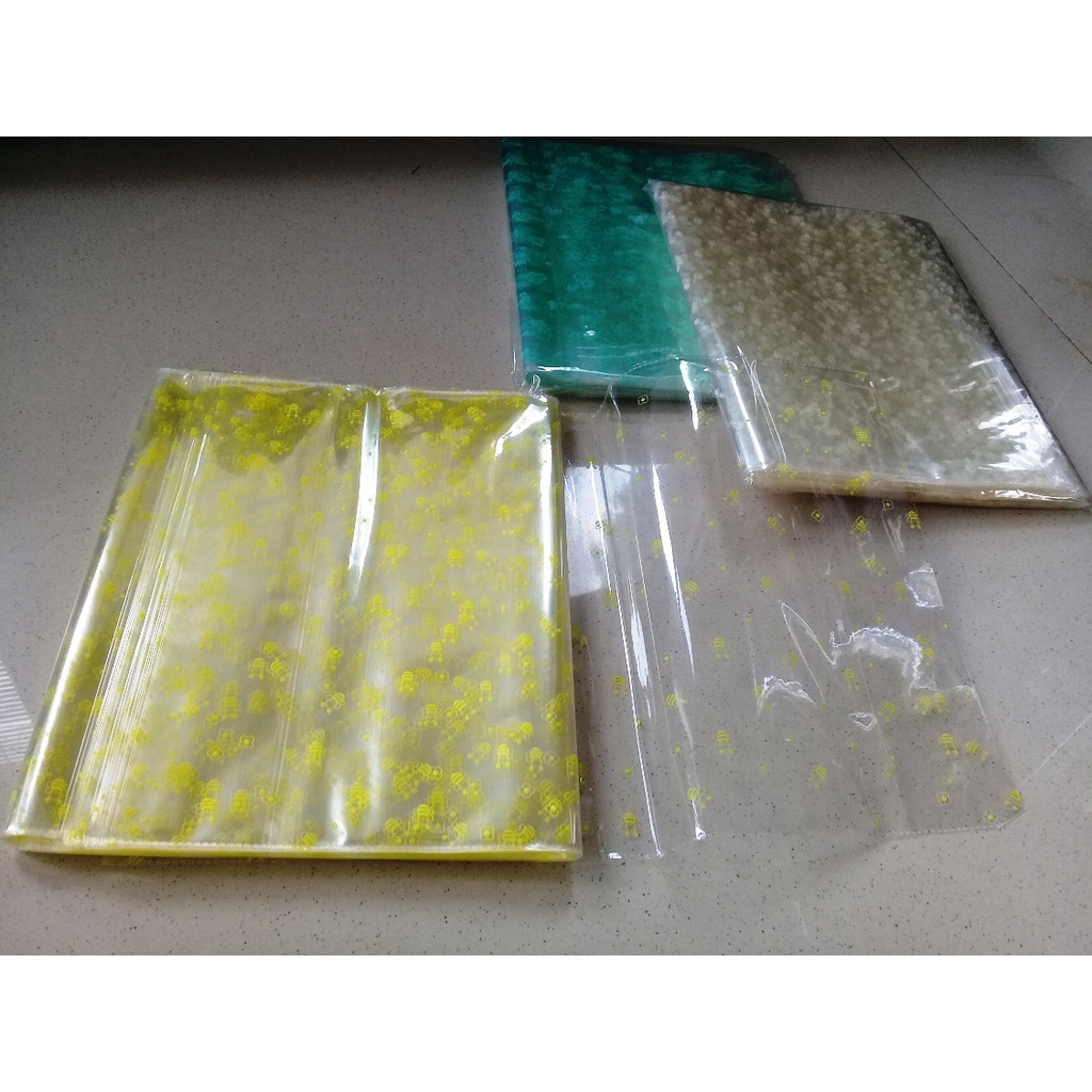 

Sampul Plastik Mika Buku Quarto Set 10 Pcs Transparant Motif Fancy