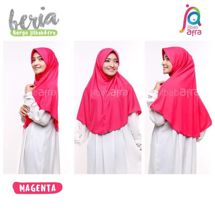 Jilbab Hijab Bergo Instan Kaos Beria Afra (Size L)