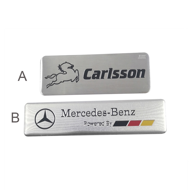 1pc Stiker Emblem Logo Mercedes Benz Bahan Aluminum Untuk Dekorasi Mobil