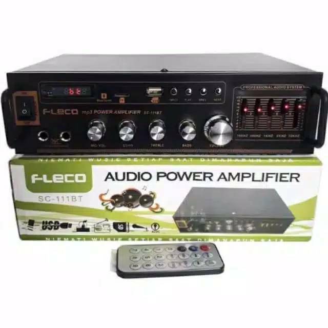 POWER AMPLIFIER SC 111 BT / FLECO AUDIO POWER AMPLIFIER STEREO KARAOKE BLUETOOTH / USB / FM RADIO