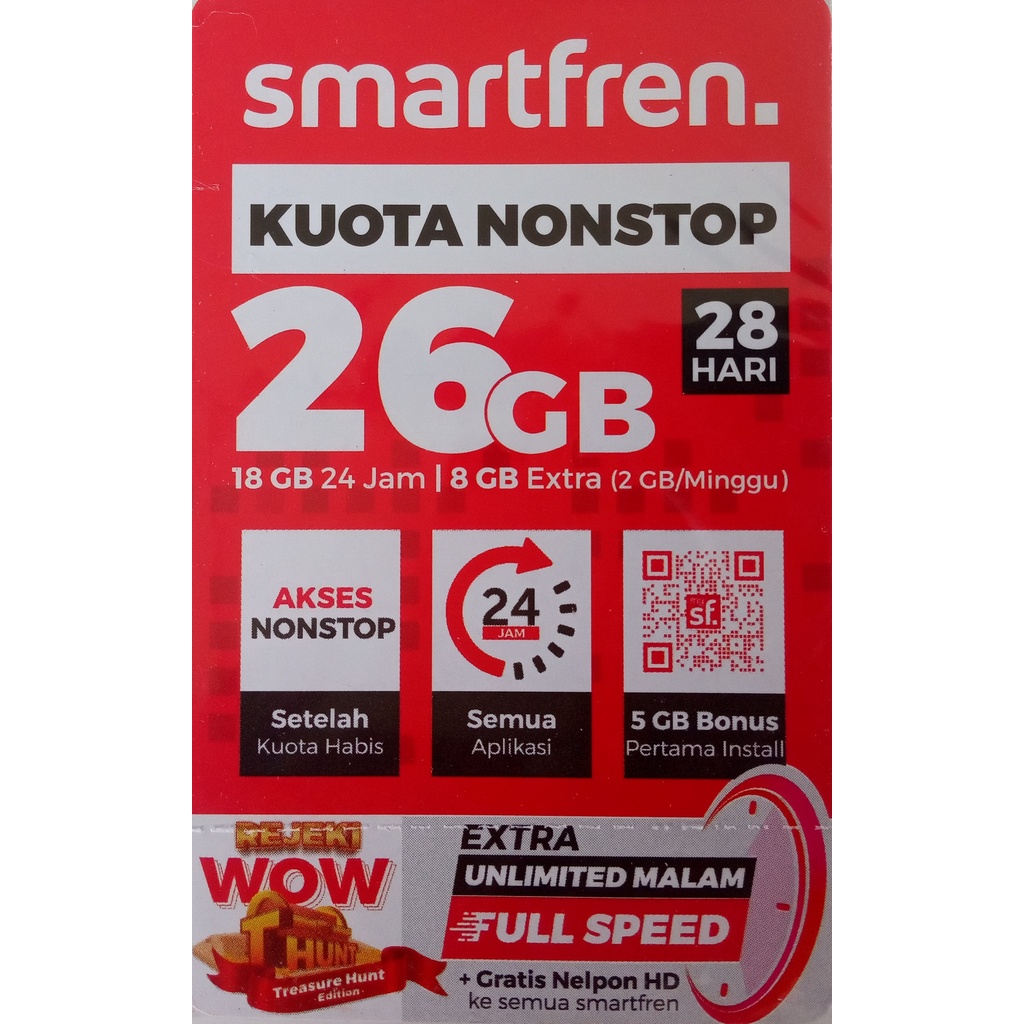 voucher smartfren nonstop 26GB grosiran
