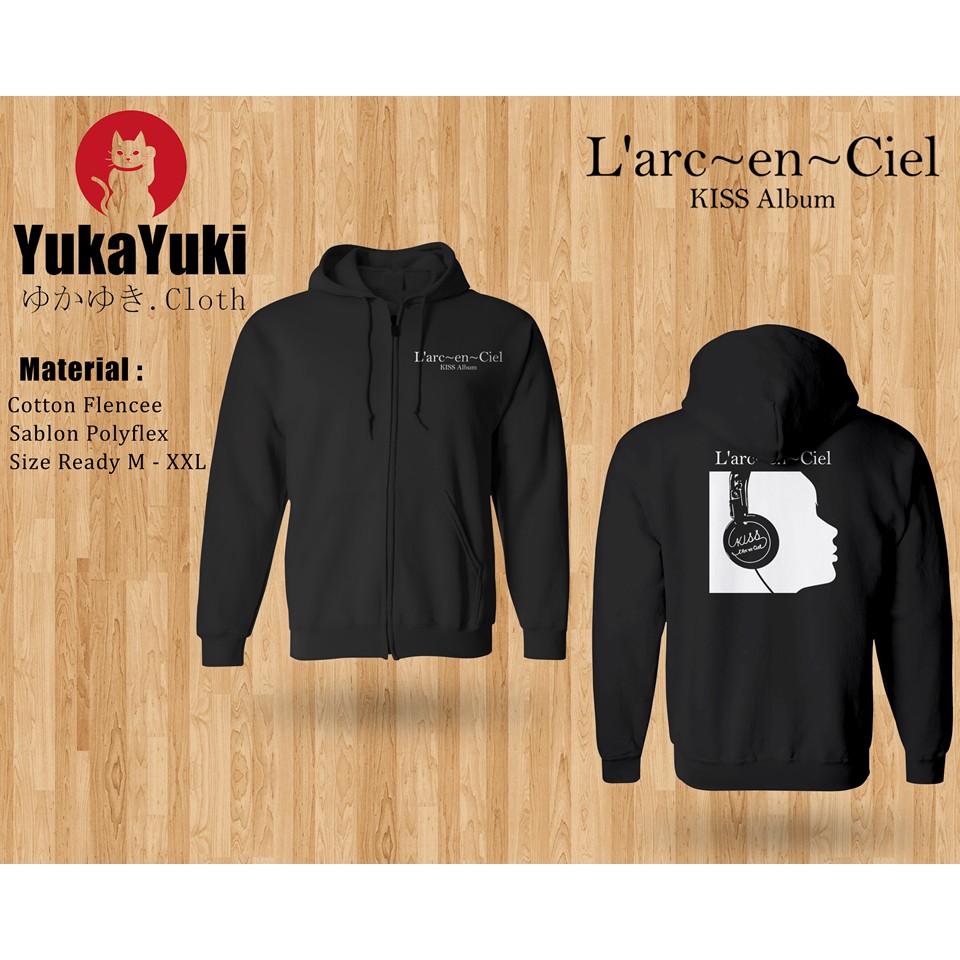 Hoodie Zipper L arc en ciel - Kiss Logo