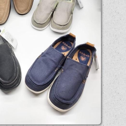 ◊ Sepatu Crocs Walu Man / sepatu Kanvas / Canvas / Sepatu Kerja / Kantor / Flat Slip On Pria ♂