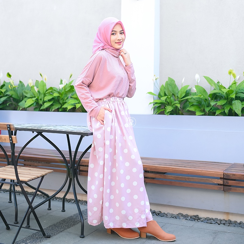 KAI SKIRT / POLKADOT SKIRT / LONG SKIRT / MAXI SKIRT