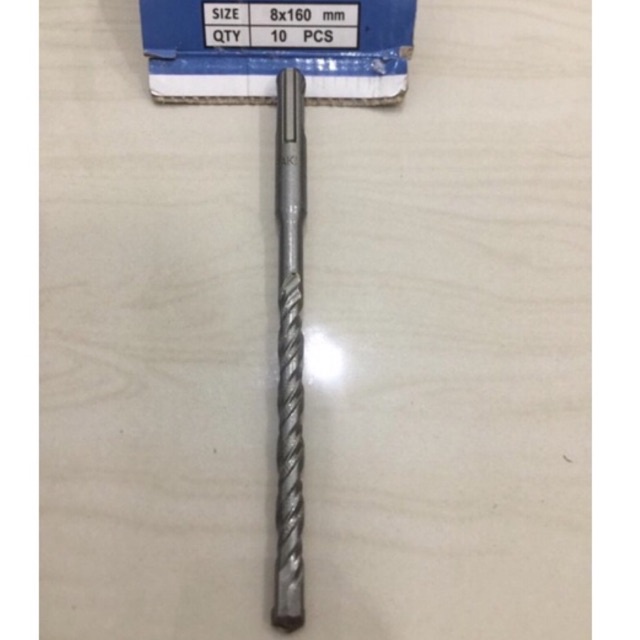 MASSAKI 8x160 Mata bor beton colok 8mm x 16cm sds plus tembok dinding hammer drill 8 mili concrete w