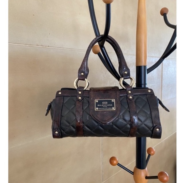 Tas pesta BALENCIAGA Handbag Kulit Asli