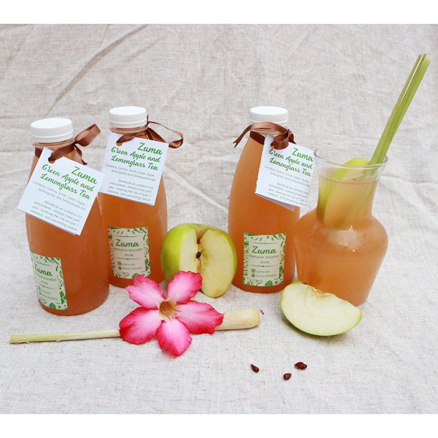 

Green Apple and Lemongrass Tea/Teh Apel /Teh Kesehatan/Jamu isi 350 ml