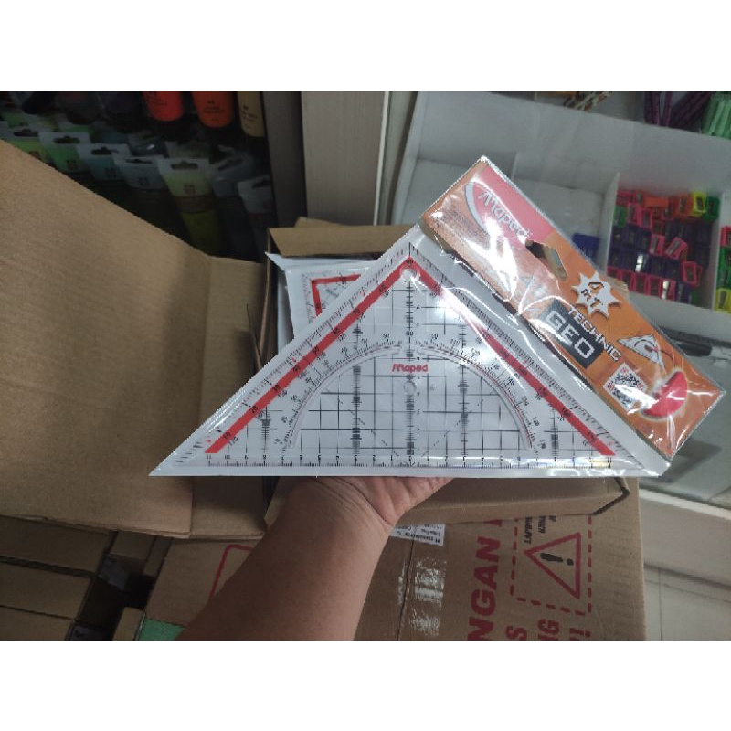 

penggaris maped drafting geometric 26 cm segitiga pegangan