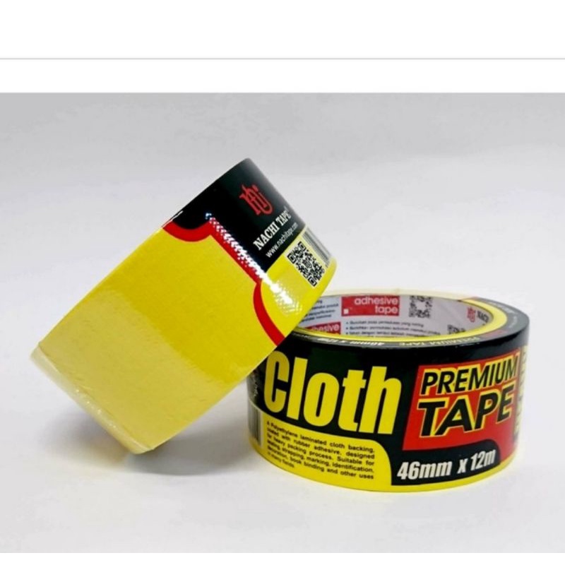 

Nachi Cloth Tape Kuning 46mm - Lakban Kain- Lakban Jilid