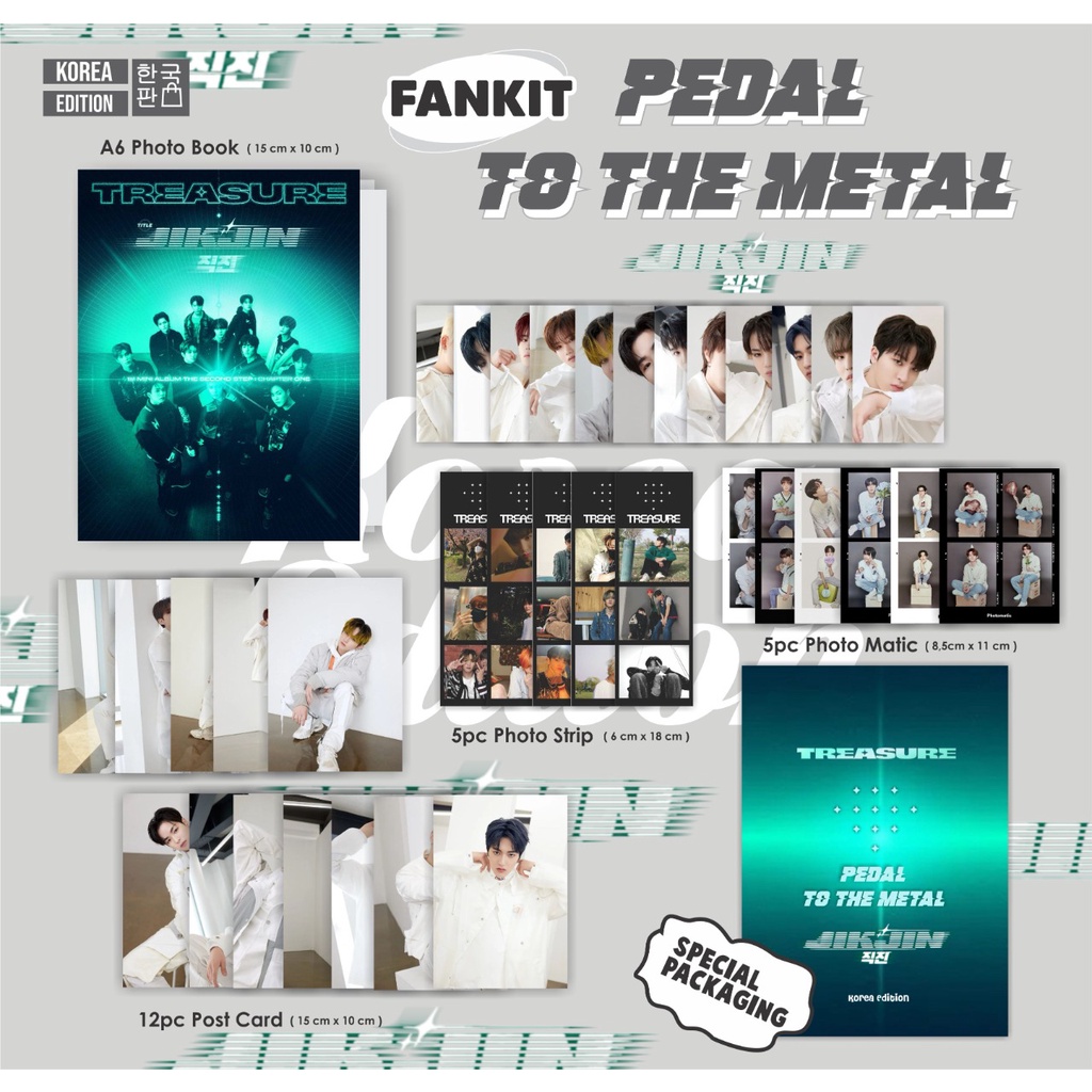 Fankit Paket Hemat Treasure " Pedal To The Metal" Jikjin Kpop Yedam Jihoon Mashiho Asahi