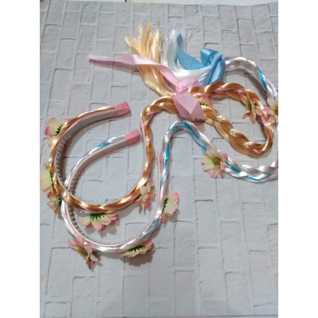 Rambut / Bando Elsa dan Anna Frozen (Sepasang)
