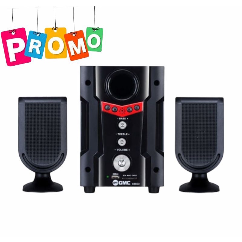 Speaker Aktif Bluetooth GMC 888D2 Multimedia Extra Bass Original Salon Bluetooth BT Speaker