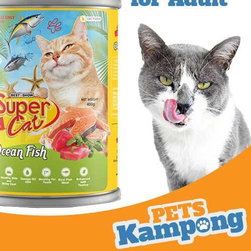 ► Supercat - Makanan kucing dewasa kaleng Supercat Adult 400gr ✲