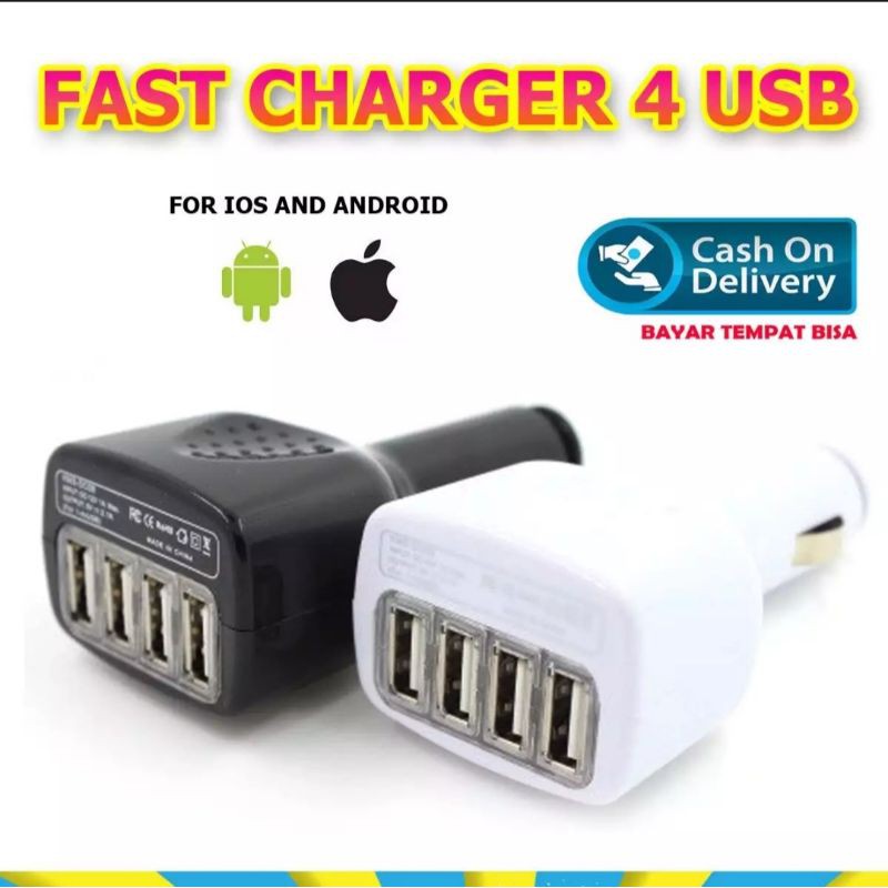 Cas Hp 4 Lubang untuk Di Mobil Fast Charger