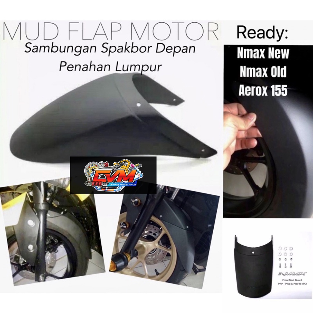 Mudflap Nmax,Aerox Sambungan Spakbor Depan Nmax,Aerox Bahan Plastik Abs Anti Pecah