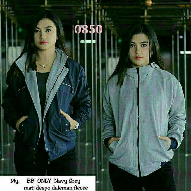 Jaket 2 in 1 / jaket bolak balik / jaket wanita bolak balik