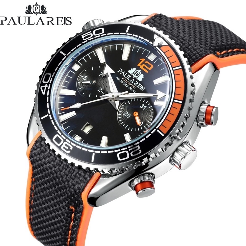 Jam Tangan Pria Paulareis Homage Planet Ocean Master Chronograph Automatic