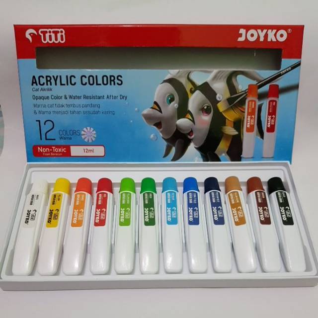 Cat akrilik titi 12 warna cat acrylic titi Ac 12 warna Cat akrilik titi 12 warna cat acrylic titi Ac 12 warna