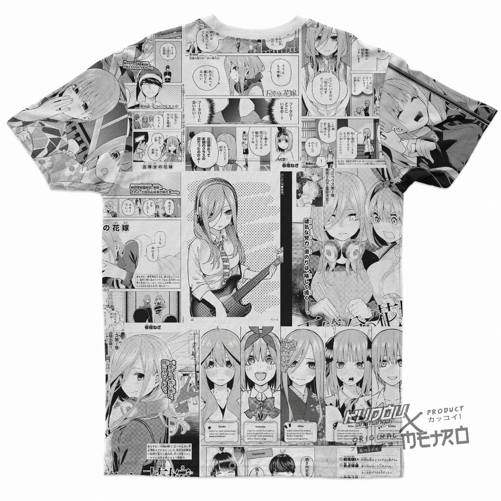 Tshirt Nakano Miku Fullprint  Quintessential Quintuplets Premium Dryfit