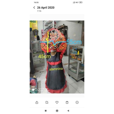 barongan caplokan spon anak anak