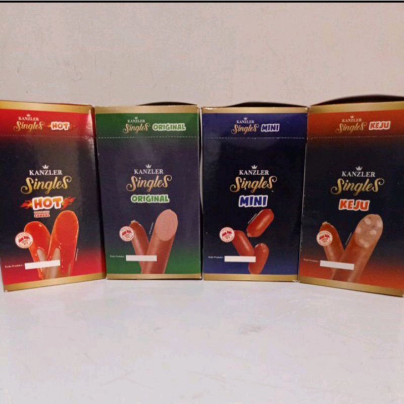 1 DUS KANZLER SINGLES HOT / ORIGINAL / KEJU / MINI / BAKSO BOX (ISI 12 PCS)