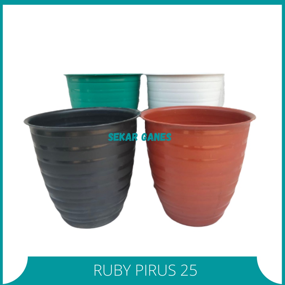 SEKAR Pot Tawon Pirus Ruby 25 Putih Hitam Merah Hijau Bata Pot Ulir Tebal Tawon Madu Mdn 21 24 27 30