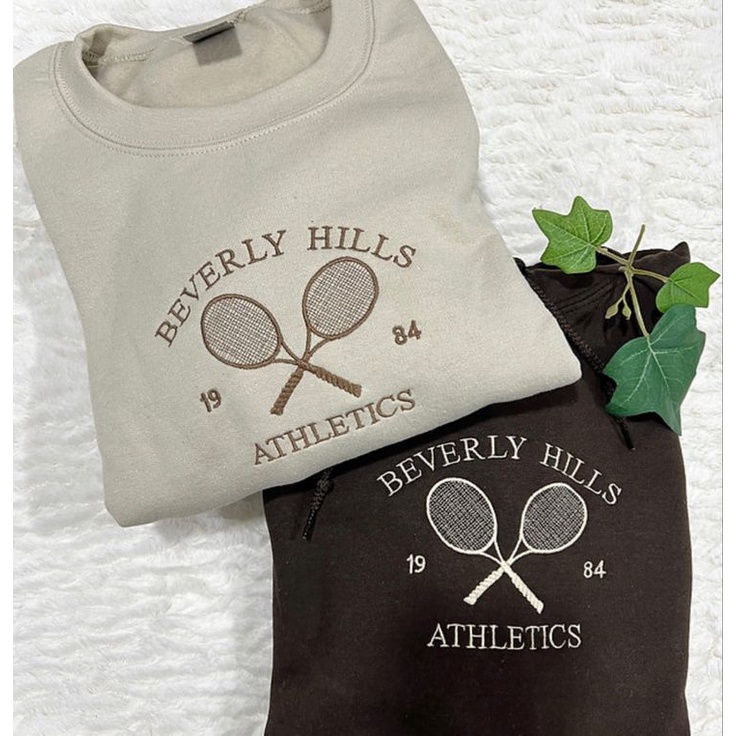 SWEATER UNISEX BEVERLY HILL ATHLETICS BORDIR FLEECE TEBAL HALUS PREMIUM TERBARU,