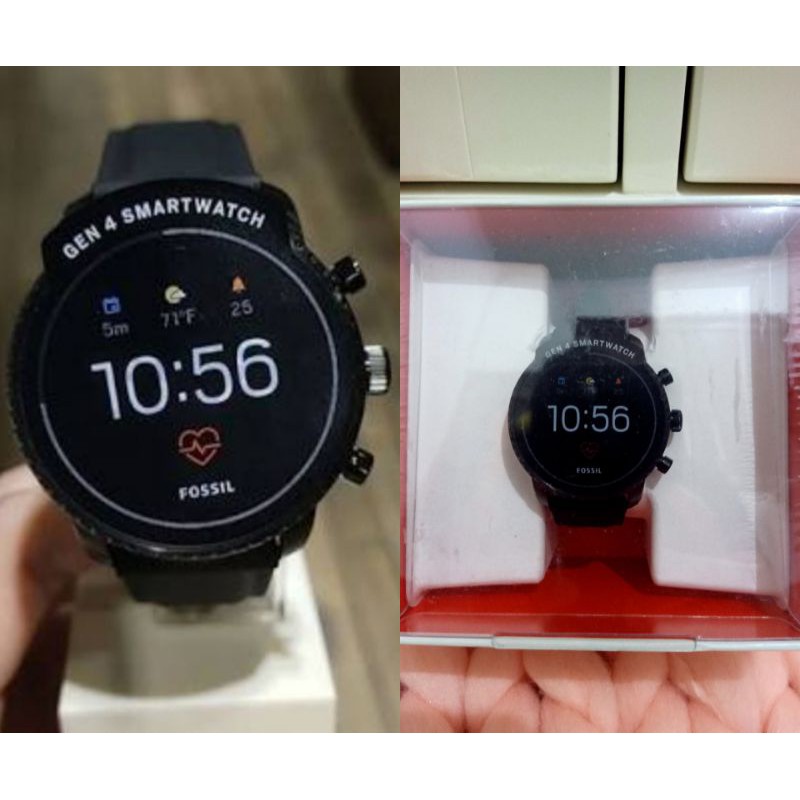Fossil Smartwatch Gen 4 Explorist Black Rubber Silicone bqd1000