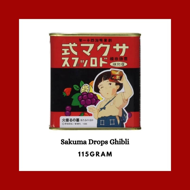 Sakuma Drops Ghibli Themed Candy Retro 115 gram [Grave of the Fireflies]